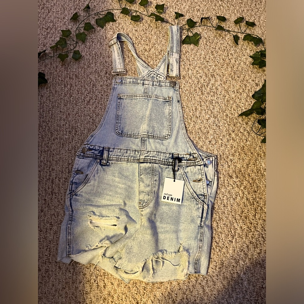 Blue Denim Overalls Size M